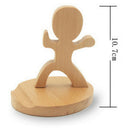 Wood Cell Phone Smart Phone Desk Stand Holder Table Decor - Tai Chi Boy