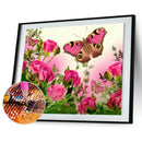 5D DIY Full Drill Diamond Painting Butterfly Flower Cross Stitch (H038)