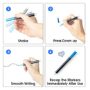 12x Double Line Outline Pens Writing Drawing Graffiti Pens Scrapbook Card Making