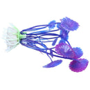Decoration Plastic Simulated Sea Plants Flora for Aquarium Fish Tank purple