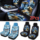 Front Saddle Washable Wolf Printed Car Seat Cover Anti Slip Interior Decoration