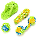 8Pcs Pet Dogs Rope Toys Cotton Knot Puppy Safe Chewing Teething Toys Teeth  M7J5