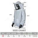 1Set Beekeeper Smock Suit Beekeeping Keeping Hat Veil Sleeve White Equipment