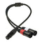 5Pin Male to Dual 3Pin Female 2CH Camera Audio Cable Flexible XLR Plug Lead