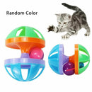 1Pcs Plastic Rolling Cat Interactive Bell Ball Teaser Squeaky Pet Chew ToyB Ew