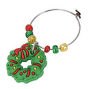 6PCS PVC Merry Christmas Wine Glass Charms Rings Marker Christmas Party Bar