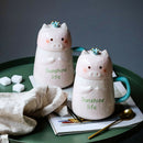 Three-Dimensional Relief Cute Cartoon Water Cup Pink Pig Ceramic Cup Large