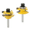 2/Set Rail Stile Router Bit Set 1/4"Shank For Round-over