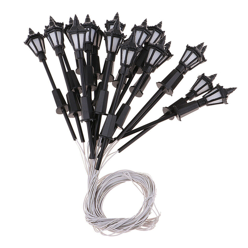 40Pcs Mini Street Light Post Models Streetlight for Modeling HO OO Scale