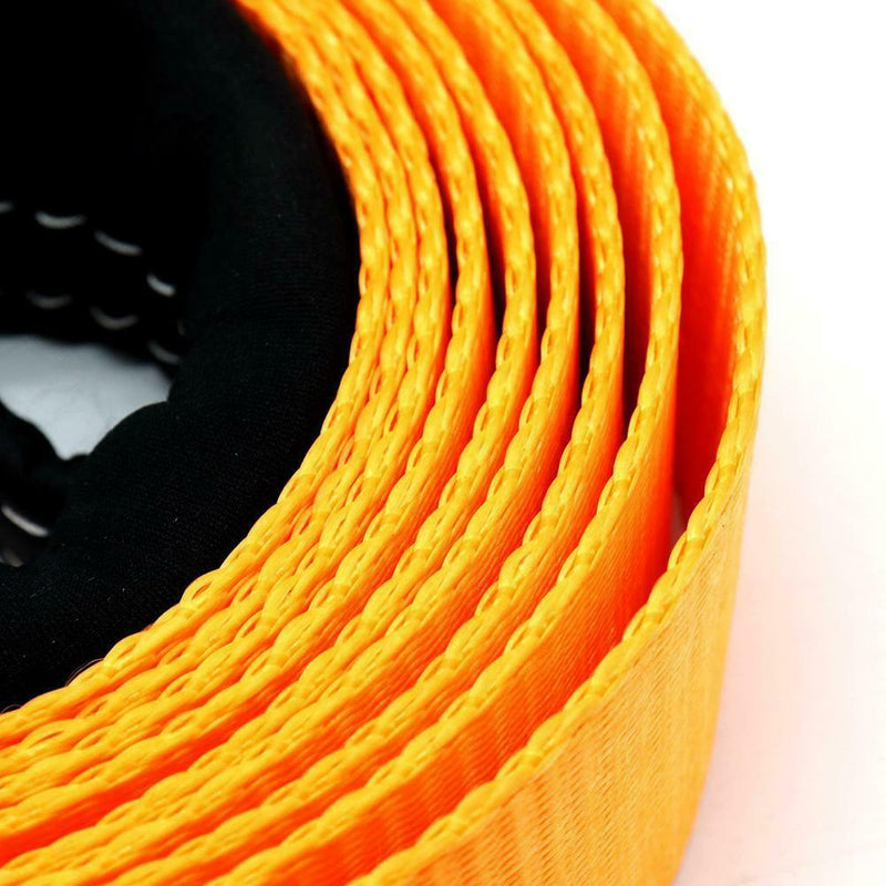 16ftx2in 5 Tons Heavy Duty Car Road Recovery Tow Strap Towing Rope Orange