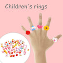 50pcs Plastic Kids Cartoon Colorful Children Ring Girl Birthday Party Gift