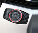 For Ford Mustang 15-18 Red Alloy Head light Switch Button Cover Trim Decor Ring
