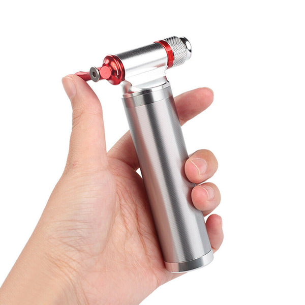 Mini Portable Bike Pump CO2 Tire Inflator - Fits Presta and Schrader - Quick,
