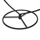 Black Heart-shaped Iron Hanging Plant Glass Vase Terrarium Stand Holder BX