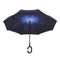 Starry sky Folding Reverse Umbrella Double Layer Inverted Windproof Rain Ca H2P7