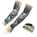 2Pcs 42Cm Driving Sunscreen Arm Tattoo Sleeve Man Woman Cool Cycling Tempor J3N9