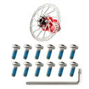 12pcs MTB Bike Disc Brake Bolts Rotor Cycling T25 Screws with  Wrench Key