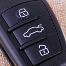 3+1 4 Button Folding Remote Key Fob Case Shell Uncut Blade fit for Audi A4  A6