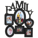 Family Photo Frame Wall Hanging 6 Multi-Sized Pictures Holder Display Home DP4D7
