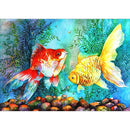 5D DIY Diamond Painting Animals Full Round Drill Rhinestone (Goldfish)