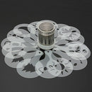 16Pcs Cappuccino plastic Pull flower mold white O4U8