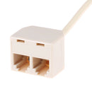1Pc telephone RJ11 male line to double female jack filter splitter adapter M&O