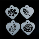 Excellent Rose Flower Leaf Cake Stencil Wedding Coffee Cupcake Cookie Decors BES