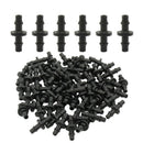 50PCS 1/4 "Barbed Connector Double Barb For 4 / 7mm Tubing Garden Hose ConneS Ew