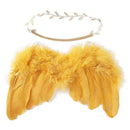 2pcs/Set 0-6M Baby Leaf Hairband Feather Angel Wings Cute Photography Props