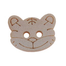 100pcs Wooden Tiger Button Kids Clothes Cartoon DIY Home Sewing Accessories