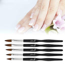 5Pcs/Set Nail Brush Acrylic Nail Art UV Gel Painting Brush DIY Drawing O1Q5