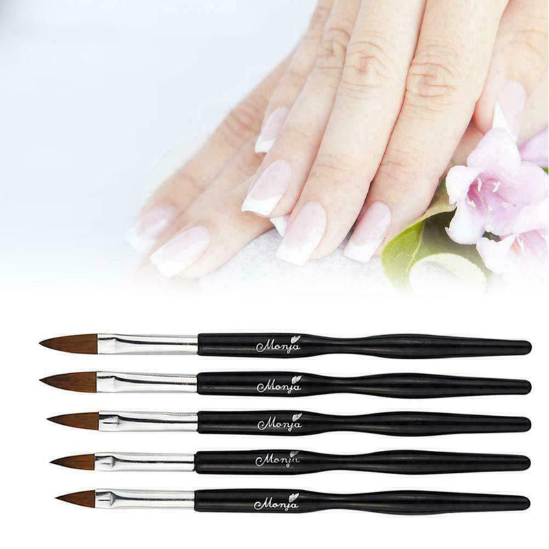 5Pcs/Set Nail Brush Acrylic Nail Art UV Gel Painting Brush DIY Drawing O1Q5