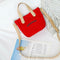 Letter Print Shoulder Satchel Handbags Canvas Women Crossbody Bags (Red)