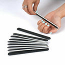 10 Double Sided 180/100 Grit STRAIGHT Nail Files Emery Board File Gel MANICURE