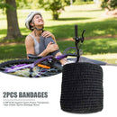 2pcs Medical Self-adhesive Bandage Non-woven Wrap Tape for Knee (Black)