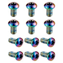 12pcs M5x10mm Disk Brake Rotor Bolts MTB Bike Brake Disc Screw (Multicolor)