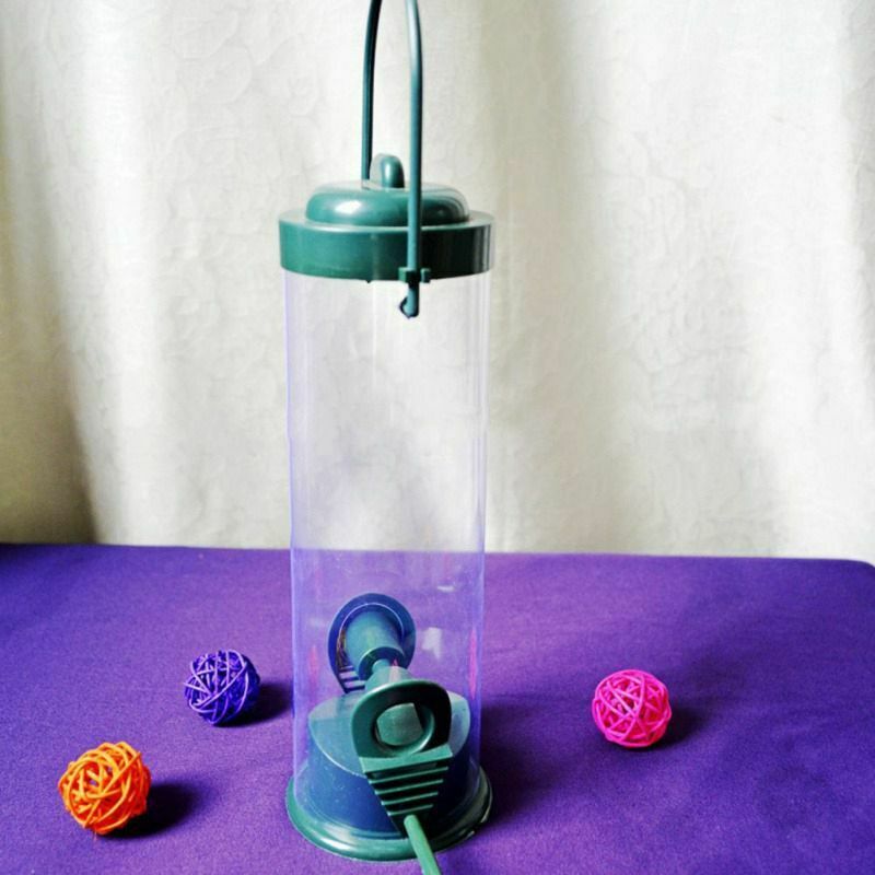 New Plastic Comfort Bird Pet Feeder Waterer Garden Hanging Suction Cup AutomC2G3