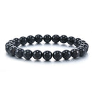 Natural 8mm Black Onyx Stone Gemstones Healing Energy Stretch Beaded Bracelet AU