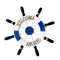 32cm Nautical Beach Wooden Boat Ship Steering Wheel Home Wall Decor