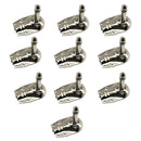 10pcs 1/4'' 6.35 Mm Mono Right Angle Flat Male Connector Solder Lugs