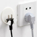 2x Plastic Plug Socket Electric Cord Wall Holder Hooks Rack Hanger Organizer