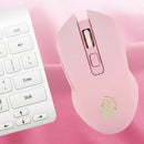 Colorful Lovely Backlight Mouse Laptop Desktop Gaming Mice Pink for Home Office