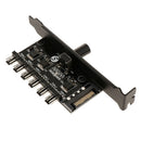 6 Channels 4 Pin PCI Cooler Cooling Fan Speed Controller for PC Desktop Computer