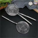2pcs Stainless Steel Asian Spider Strainer Skimmer Food with Handle Ladle Spoon
