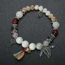 Bohemia Retro Romantic Charms Bracelet Lady Crystal Feather Chic Jewelry A