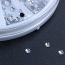 3000 Pcs Crystal Glitter Rhinestone Nail Art Tips Decoration 2mm+Wheel Beau I7P7