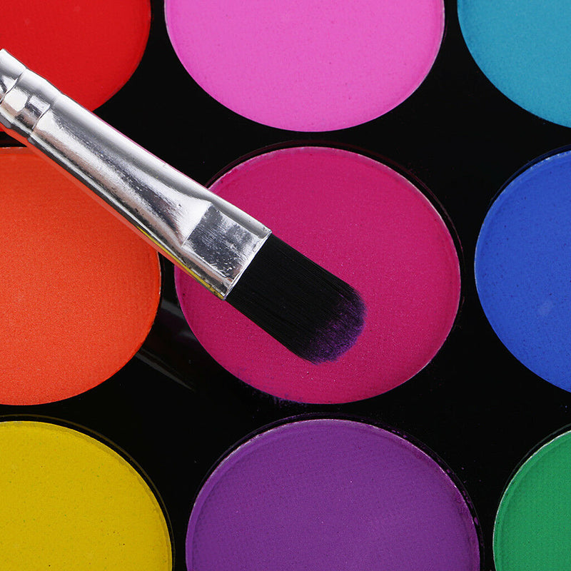 2Pcs Make Up Face Paint 15 Colors Palette Halloween Fancy Body Face Painting