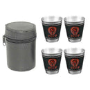 4pcs/lot 70ml Stainless Steel Cups Set Outdoor Camping Travel Tableware