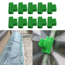 80x Green Pipe Clamps for 11mm/0.43inch Stakes Greenhouse Film Garden Hoop Clip