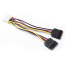 4Pin to 15Pin Serial ATA SATA Splitter Power Cable Lead Connector Male Fema J7T0